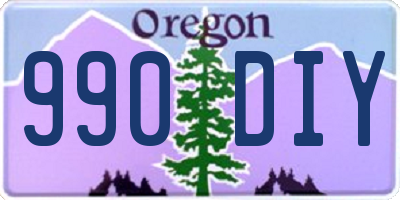 OR license plate 990DIY