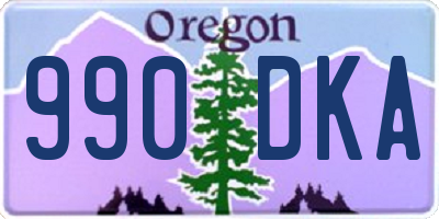 OR license plate 990DKA