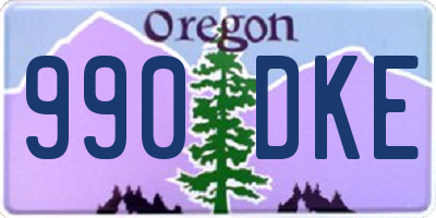 OR license plate 990DKE