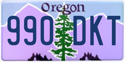 OR license plate 990DKT