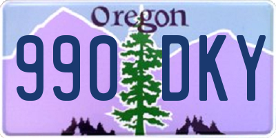 OR license plate 990DKY