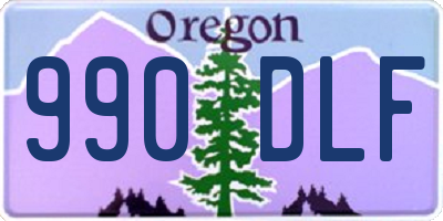 OR license plate 990DLF