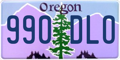OR license plate 990DLO