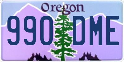 OR license plate 990DME