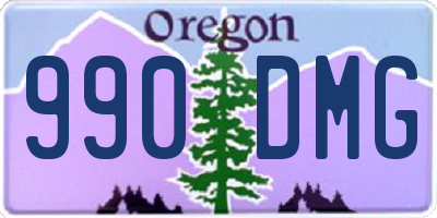 OR license plate 990DMG