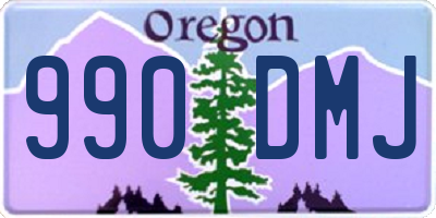 OR license plate 990DMJ