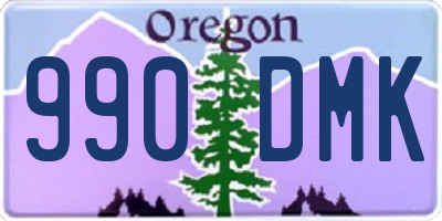 OR license plate 990DMK