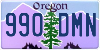 OR license plate 990DMN