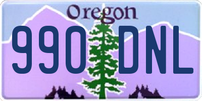 OR license plate 990DNL