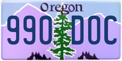 OR license plate 990DOC