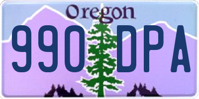 OR license plate 990DPA