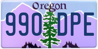 OR license plate 990DPE
