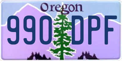 OR license plate 990DPF