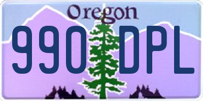 OR license plate 990DPL