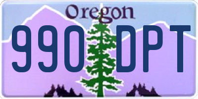 OR license plate 990DPT