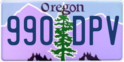 OR license plate 990DPV