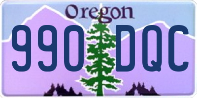 OR license plate 990DQC