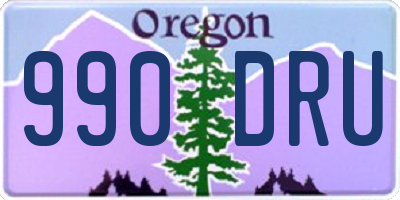 OR license plate 990DRU