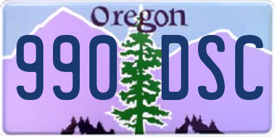 OR license plate 990DSC