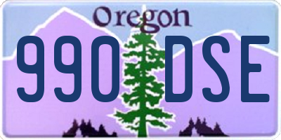 OR license plate 990DSE