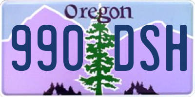 OR license plate 990DSH