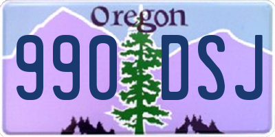 OR license plate 990DSJ