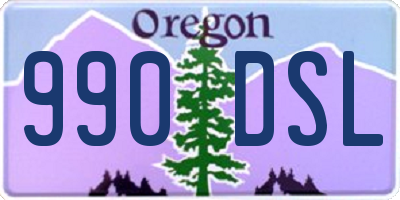 OR license plate 990DSL