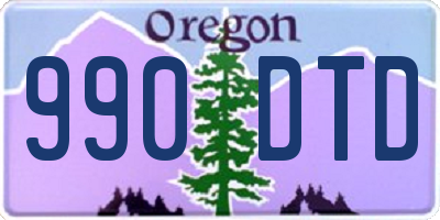 OR license plate 990DTD