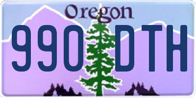 OR license plate 990DTH