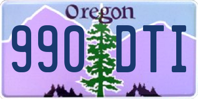 OR license plate 990DTI