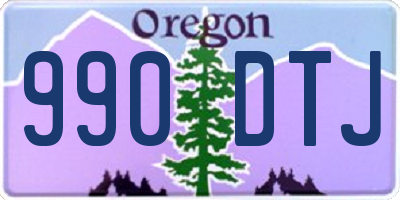 OR license plate 990DTJ