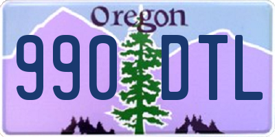 OR license plate 990DTL