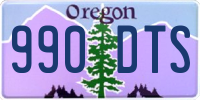 OR license plate 990DTS