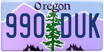 OR license plate 990DUK