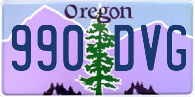 OR license plate 990DVG