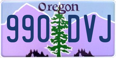 OR license plate 990DVJ