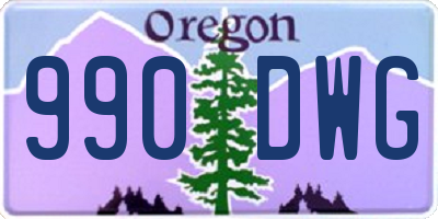 OR license plate 990DWG
