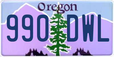 OR license plate 990DWL