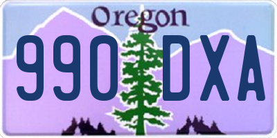 OR license plate 990DXA