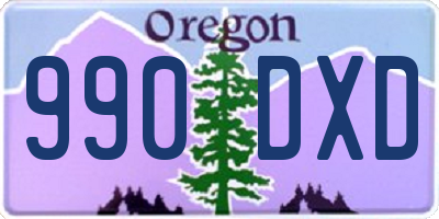OR license plate 990DXD