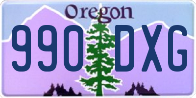OR license plate 990DXG