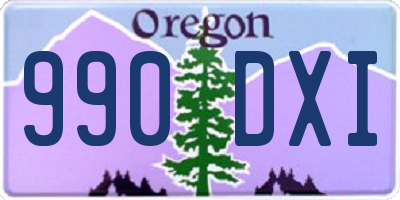OR license plate 990DXI