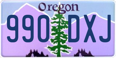 OR license plate 990DXJ