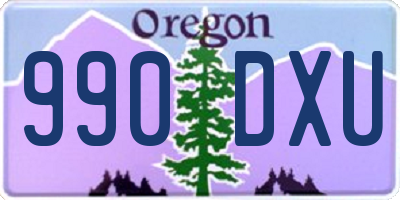 OR license plate 990DXU