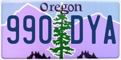 OR license plate 990DYA