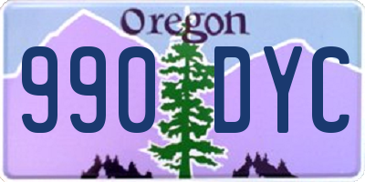OR license plate 990DYC