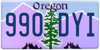 OR license plate 990DYI