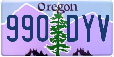 OR license plate 990DYV