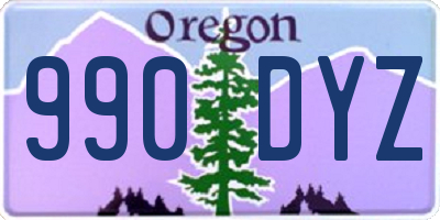 OR license plate 990DYZ