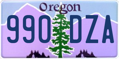OR license plate 990DZA